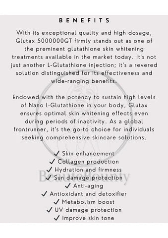 Glutax 5000000GT TriNA Pico-Cell Absorption Recombined Whitening