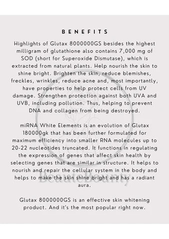 Glutax 8000000GS Ultimate Recombined White