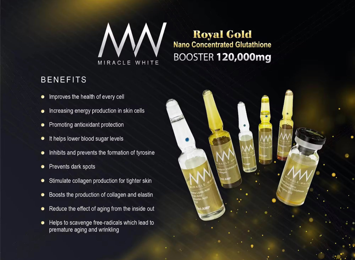 NEW Miracle White Royal Gold 120000mg